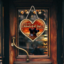 Load image into Gallery viewer, Personalized Fall Mouse Wood Sign Custom Name Gift for Couples
