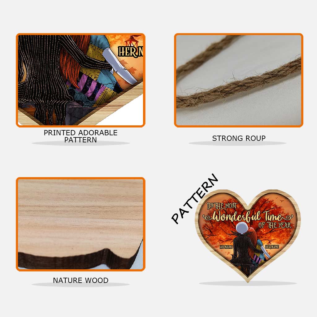 Personalized Fall Wood Sign - Custom Heart Decor Gift
