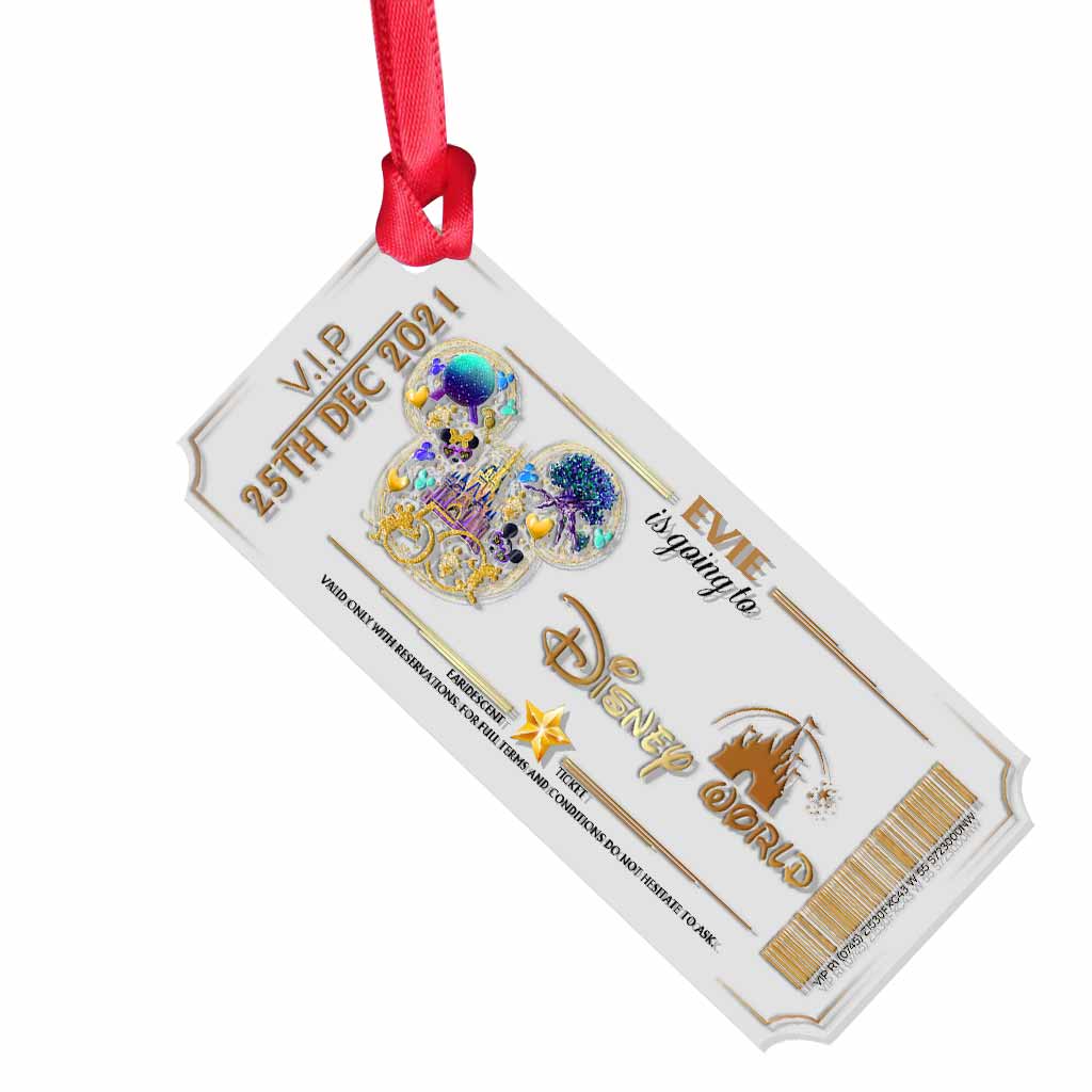 Personalized Christmas Mouse Ornament Custom Name Gift