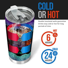 Load image into Gallery viewer, Personalized Glitter Tumbler with Disney Castle Design - 50th Anniversary Gift
