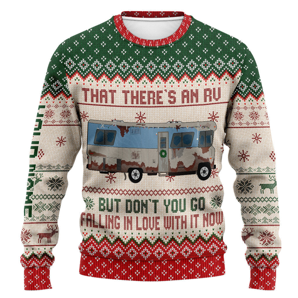 Personalized RV Christmas Sweater Custom Name Gift