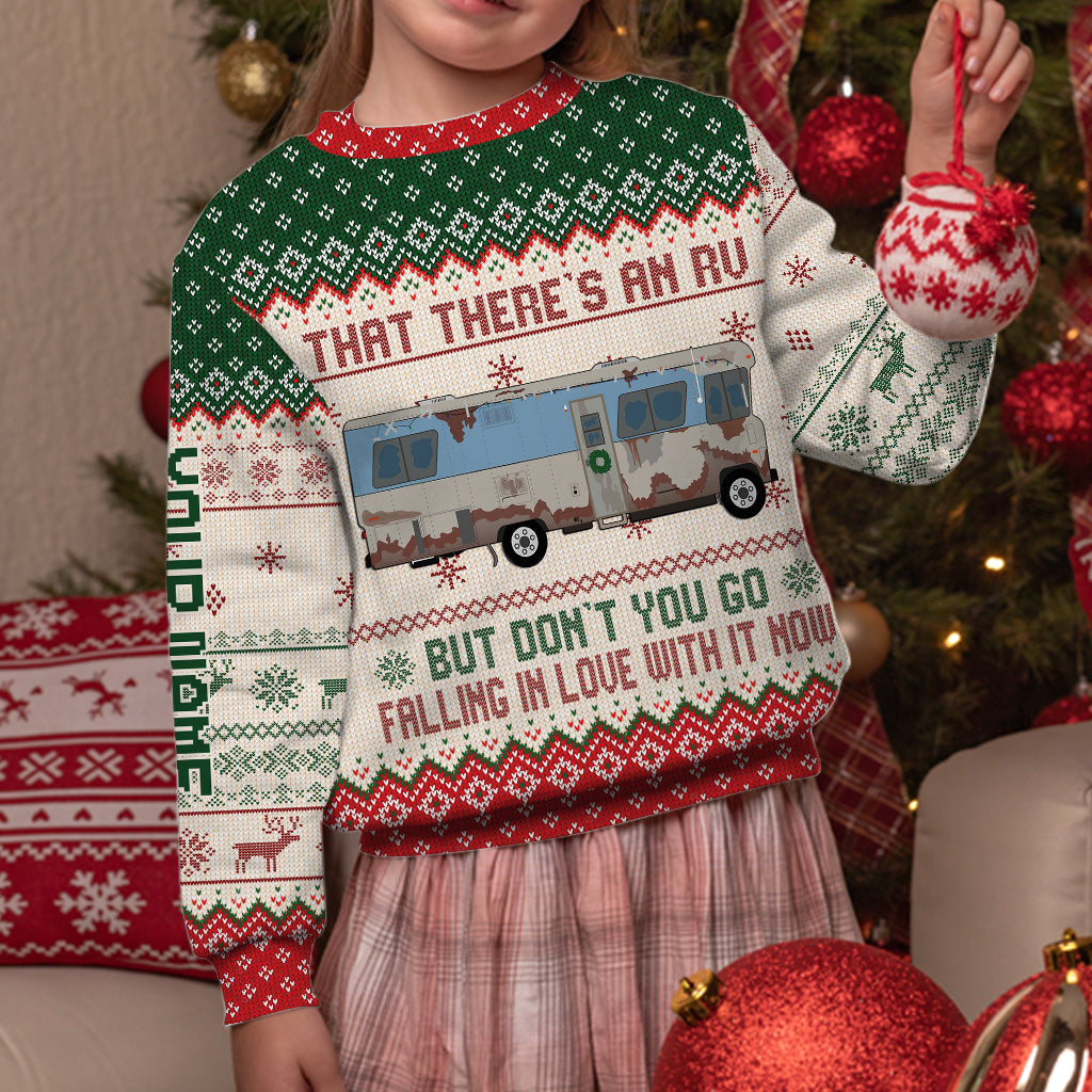 Personalized RV Christmas Sweater Custom Name Gift