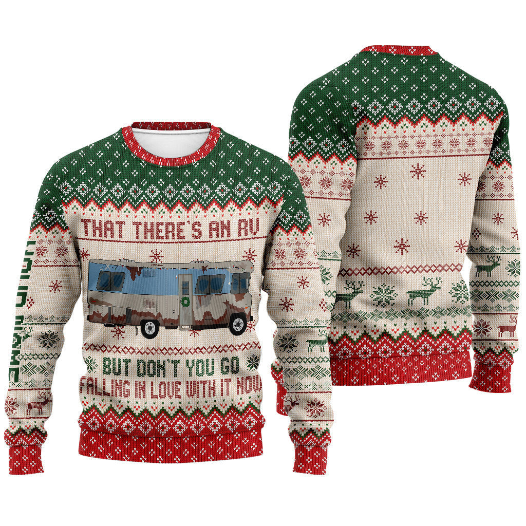 Personalized RV Christmas Sweater Custom Name Gift