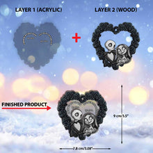 Load image into Gallery viewer, Personalized Gothic Love Ornament Custom Name Holiday Gift
