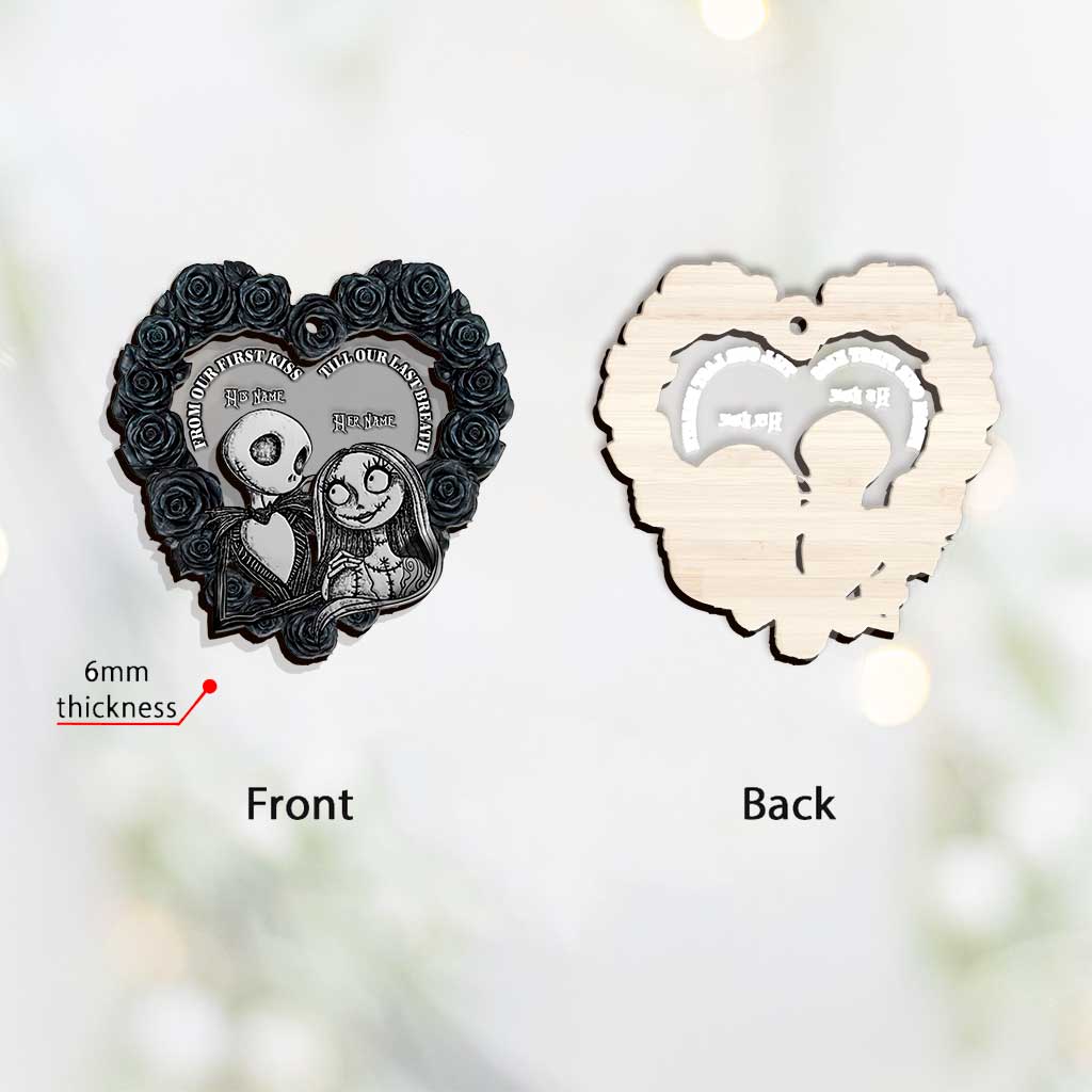 Personalized Gothic Love Ornament Custom Name Holiday Gift