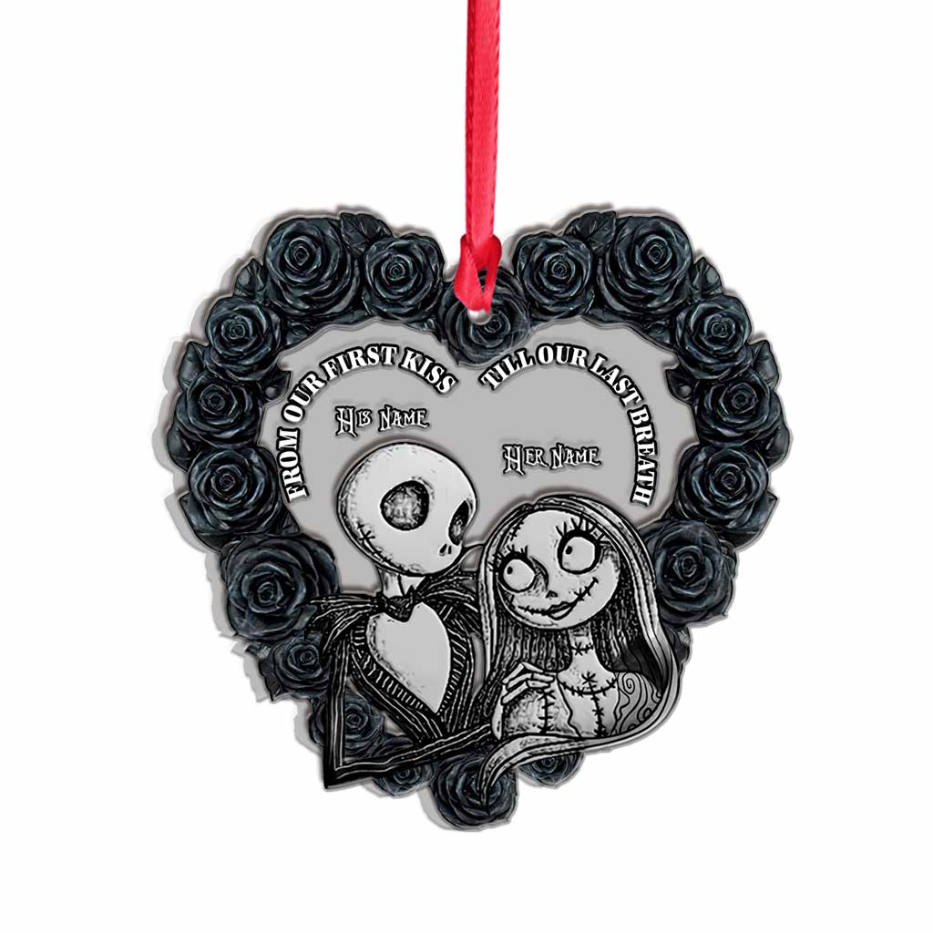 Personalized Gothic Love Ornament Custom Name Holiday Gift