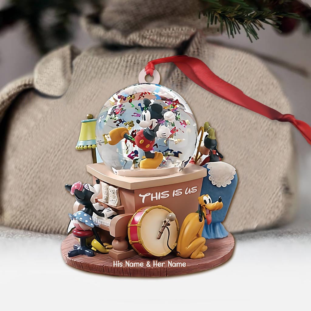 Personalized Christmas Mouse Ornament Custom Names Holiday Gift