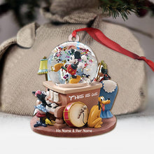Load image into Gallery viewer, Personalized Christmas Mouse Ornament Custom Names Holiday Gift
