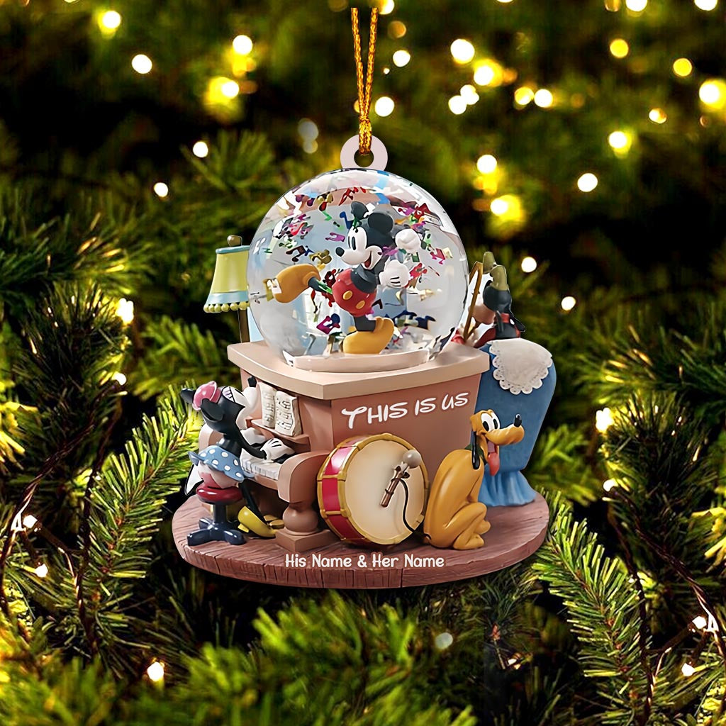 Personalized Christmas Mouse Ornament Custom Names Holiday Gift