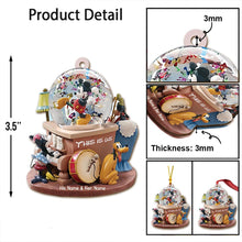 Load image into Gallery viewer, Personalized Christmas Mouse Ornament Custom Names Holiday Gift
