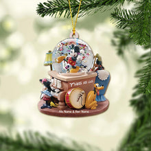 Load image into Gallery viewer, Personalized Christmas Mouse Ornament Custom Names Holiday Gift
