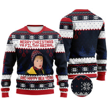 Load image into Gallery viewer, Personalized Merry Christmas Ya Filthy Animal Sweater - Custom Holiday Gift
