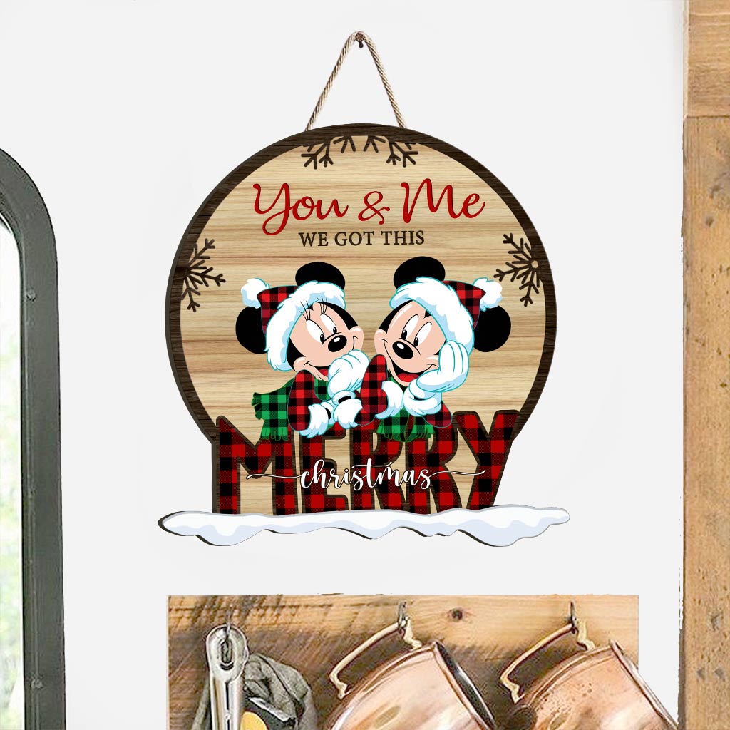 Personalized Christmas Couple Wood Sign Custom Name Decor