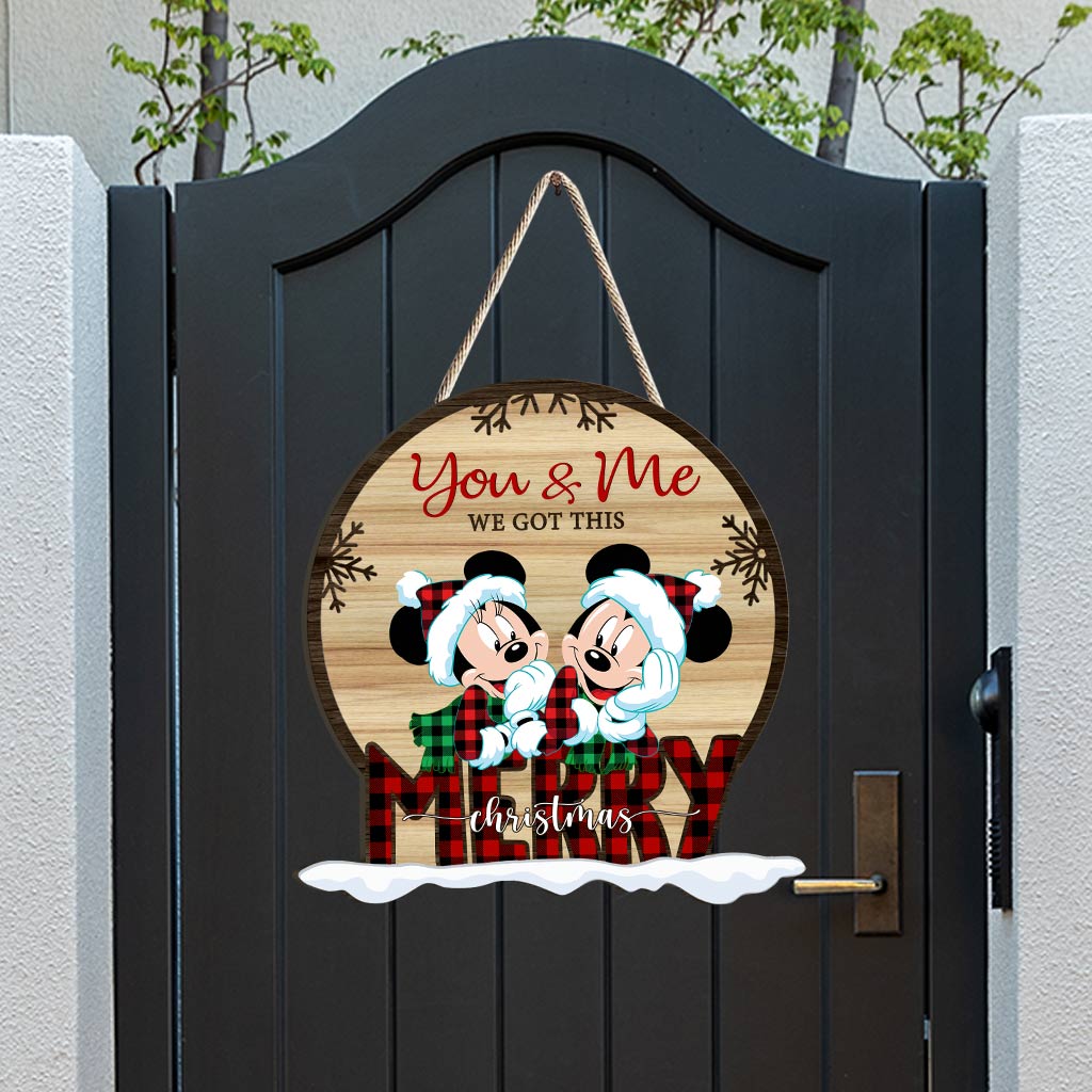 Personalized Christmas Couple Wood Sign Custom Name Decor