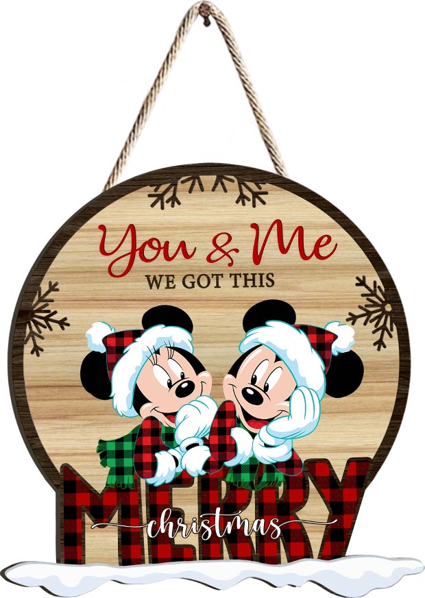 Personalized Christmas Couple Wood Sign Custom Name Decor