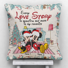 Load image into Gallery viewer, Personalized Christmas Mouse Throw Pillow with Custom Names
