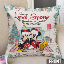 Load image into Gallery viewer, Personalized Christmas Mouse Throw Pillow with Custom Names
