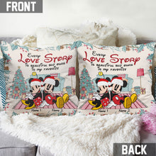 Load image into Gallery viewer, Personalized Christmas Mouse Throw Pillow with Custom Names
