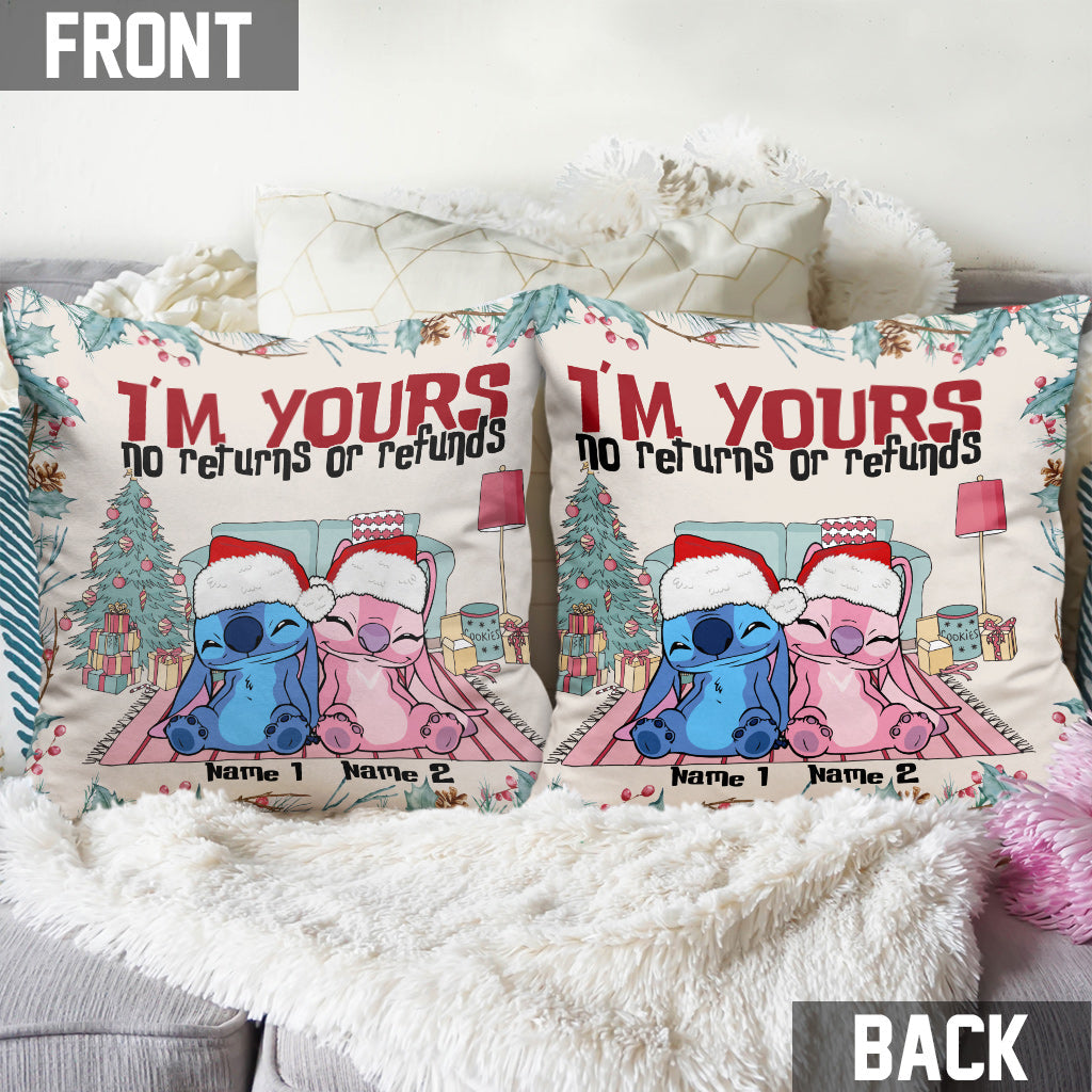 Personalized Christmas Ohana Throw Pillow Custom Names Gift