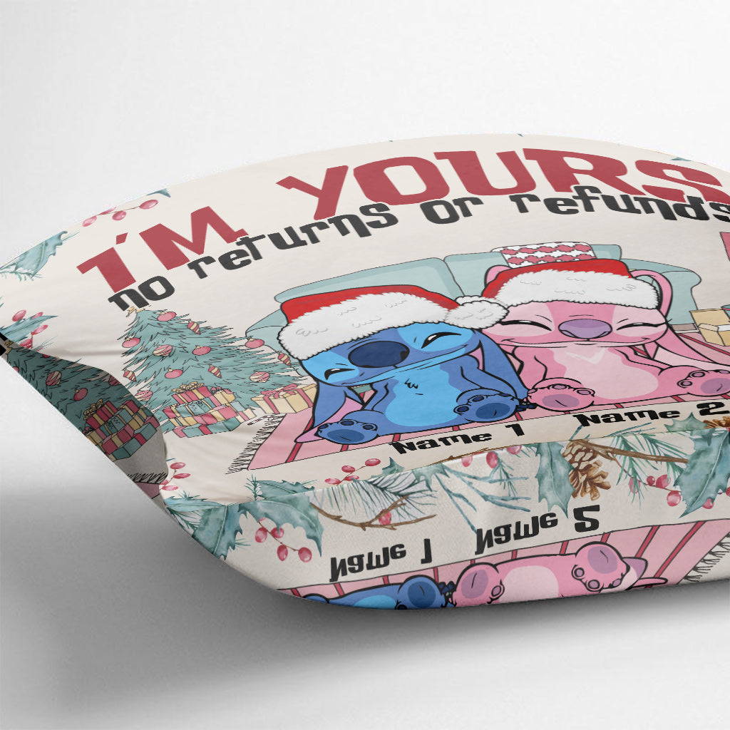 Personalized Christmas Ohana Throw Pillow Custom Names Gift
