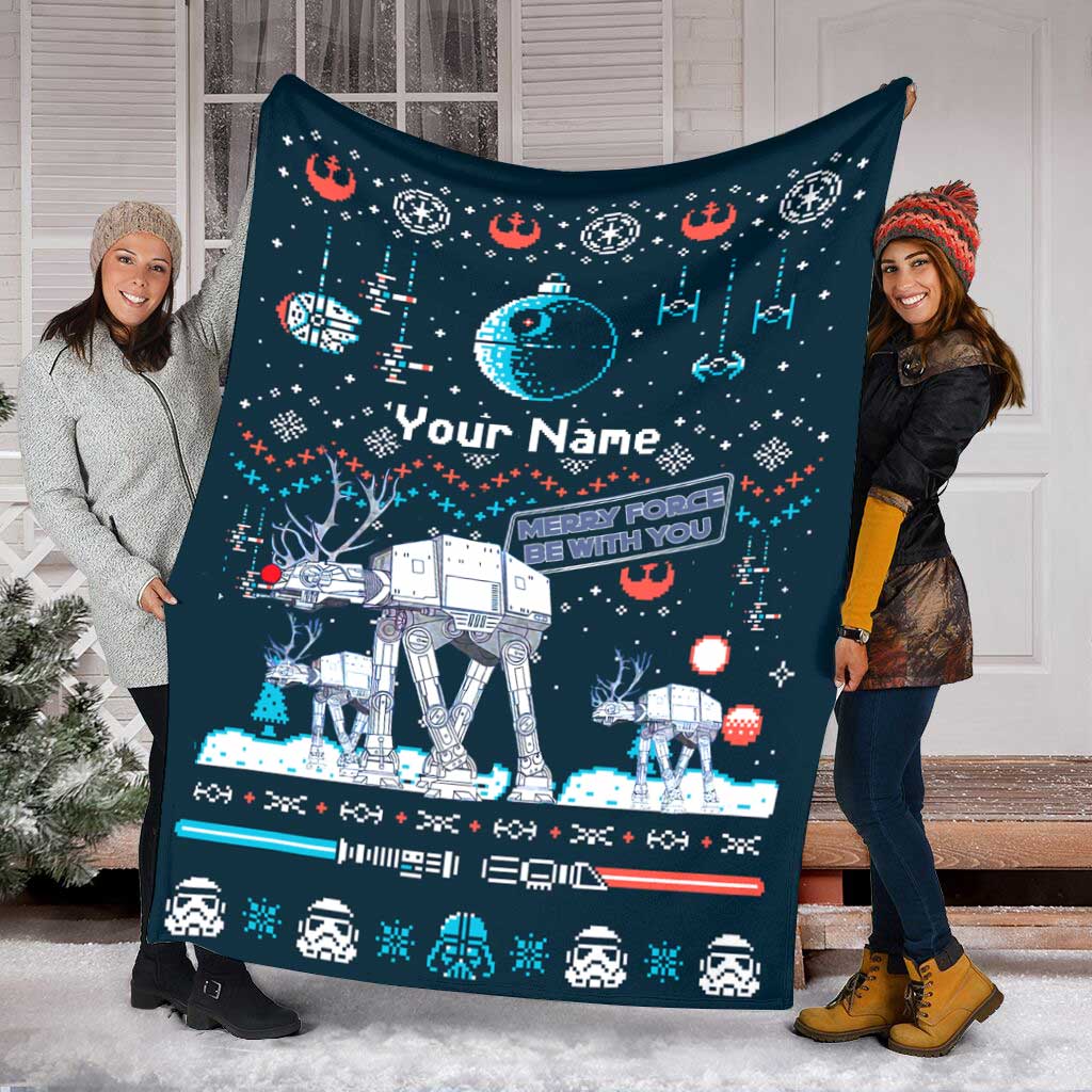 Personalized Star Wars Force Blanket Custom Name Christmas Gift