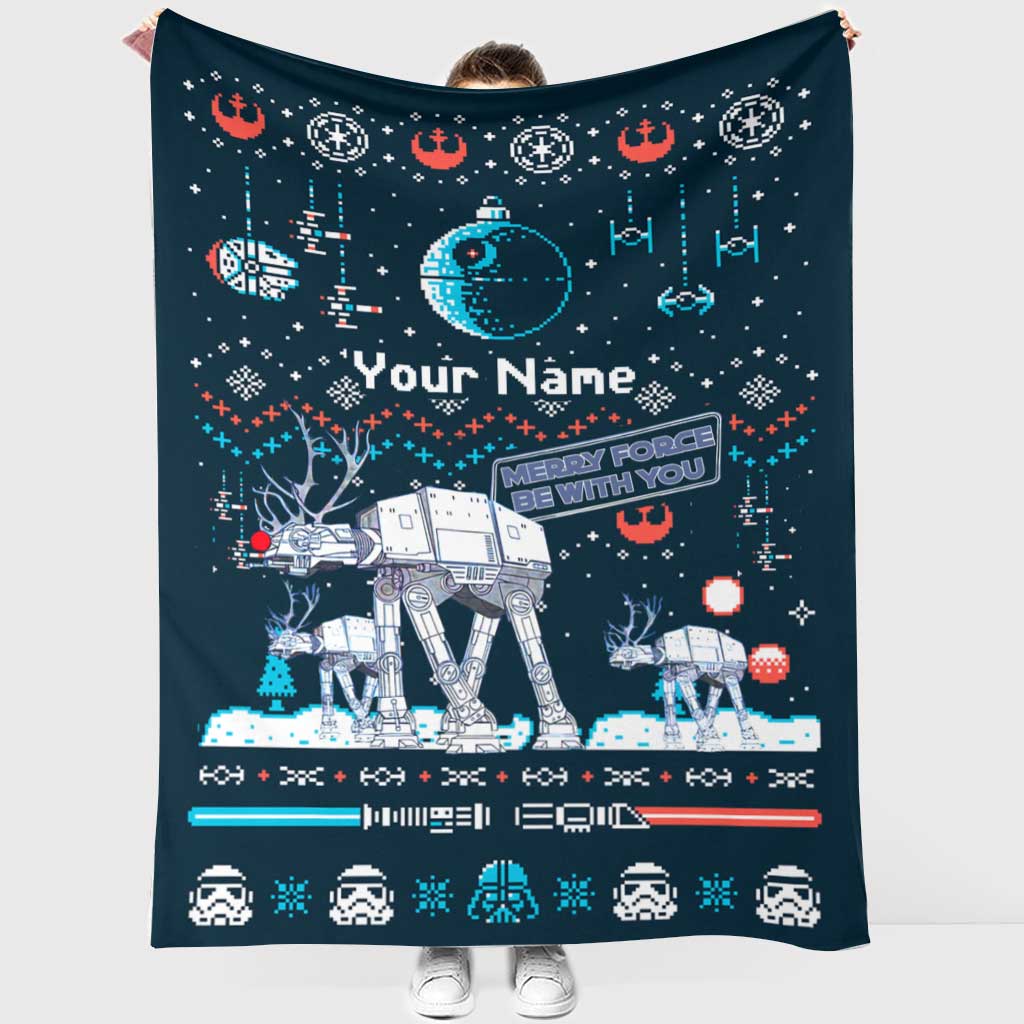 Personalized Star Wars Force Blanket Custom Name Christmas Gift