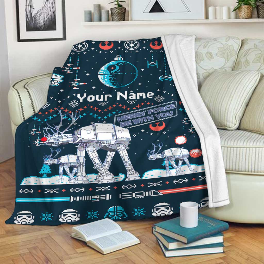 Personalized Star Wars Force Blanket Custom Name Christmas Gift