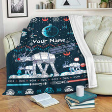 Load image into Gallery viewer, Personalized Star Wars Force Blanket Custom Name Christmas Gift
