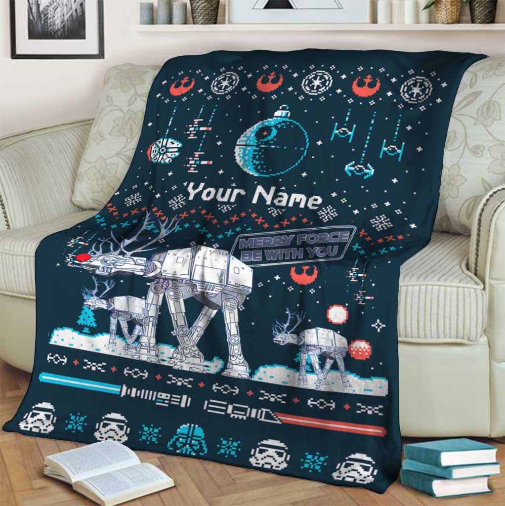 Personalized Star Wars Force Blanket Custom Name Christmas Gift