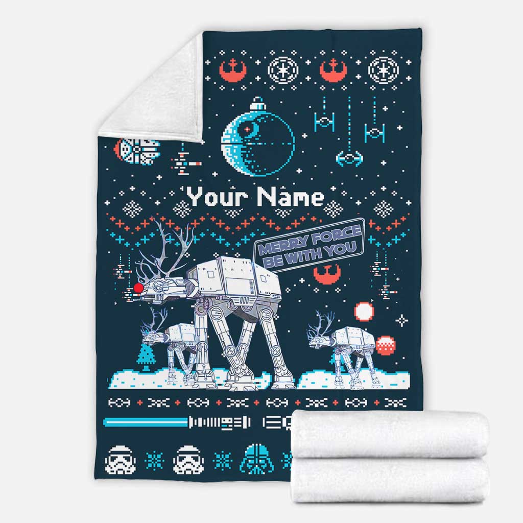 Personalized Star Wars Force Blanket Custom Name Christmas Gift