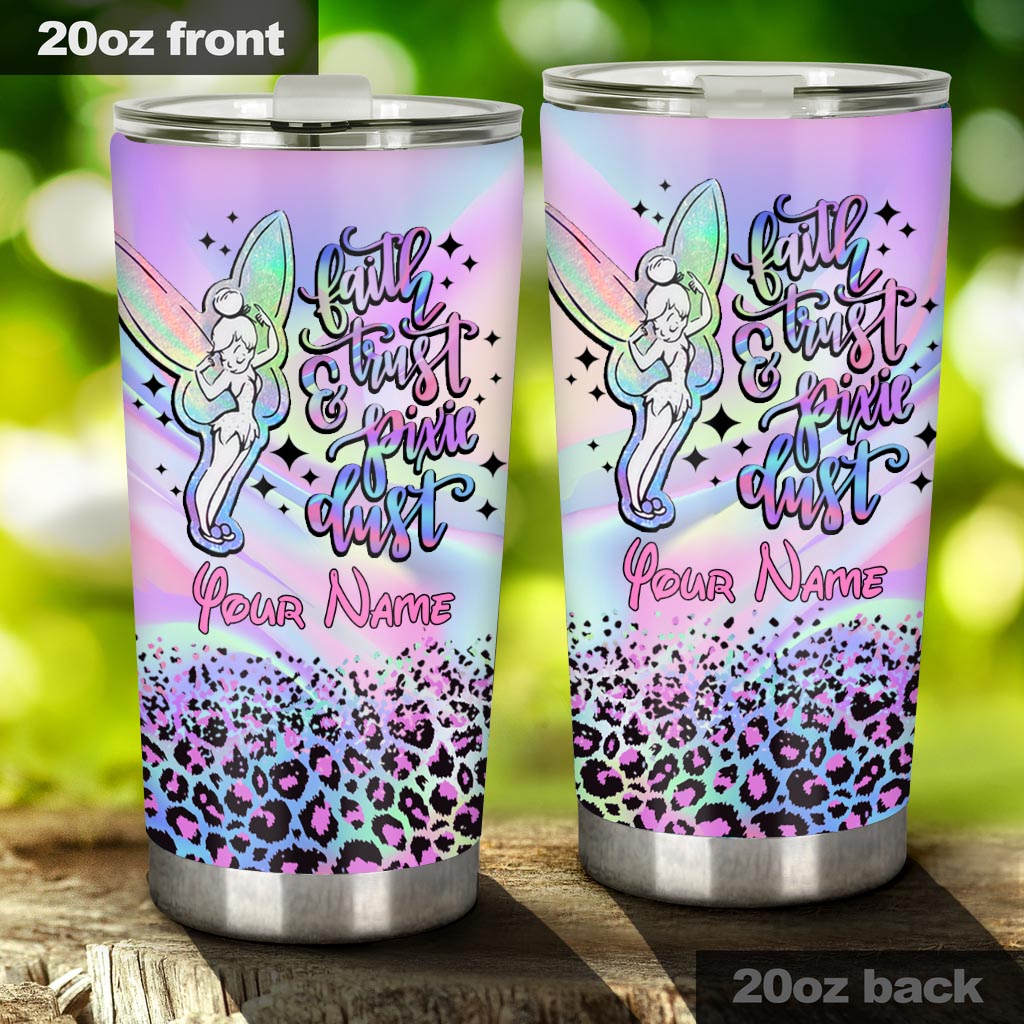 Personalized Fairy Tumbler with Your Name Magic Dust Gift