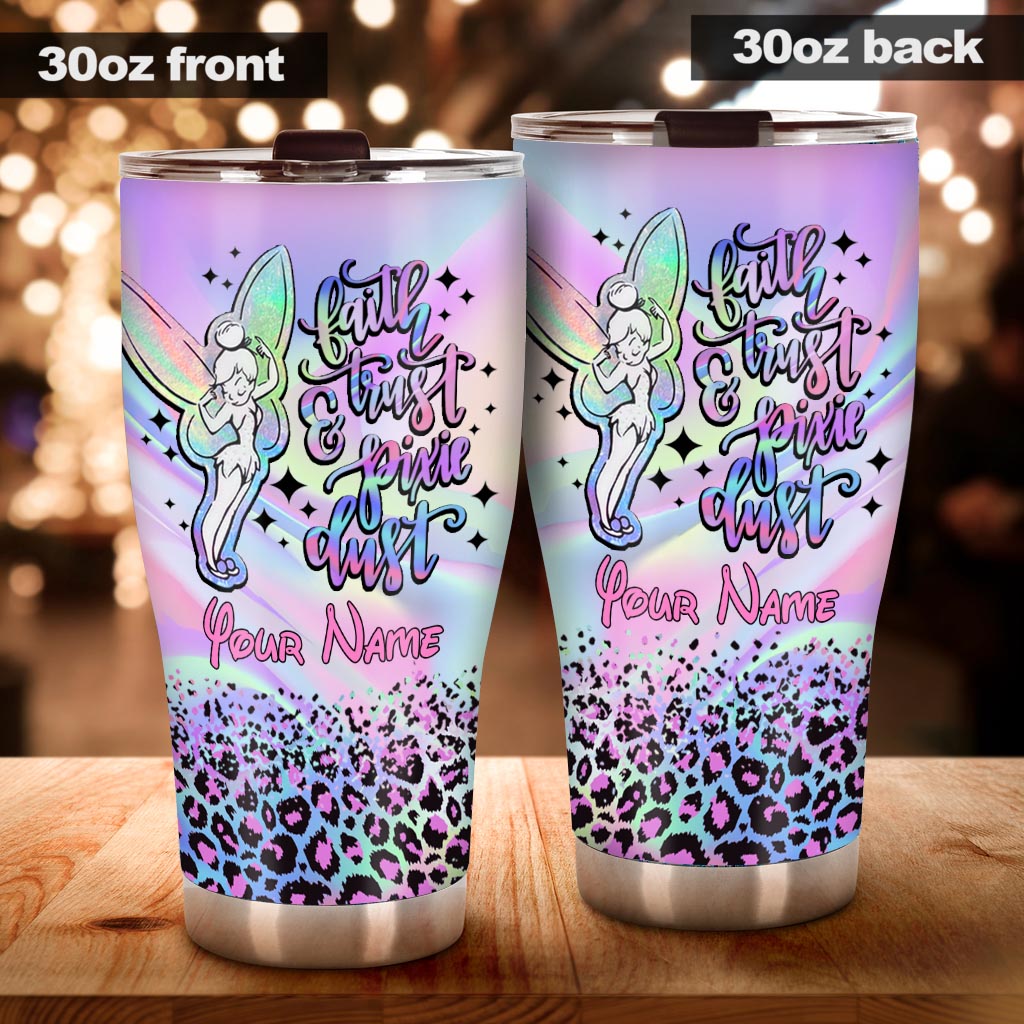 Personalized Fairy Tumbler with Your Name Magic Dust Gift