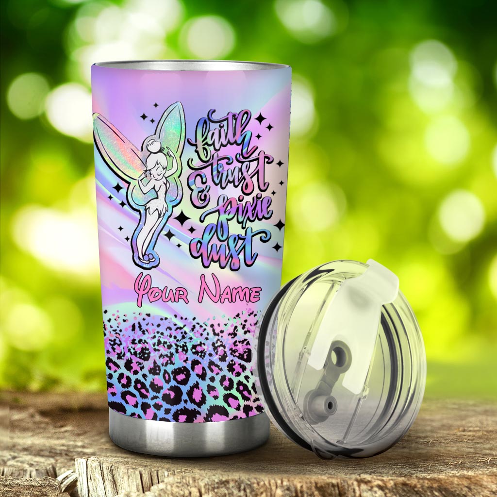 Personalized Fairy Tumbler with Your Name Magic Dust Gift