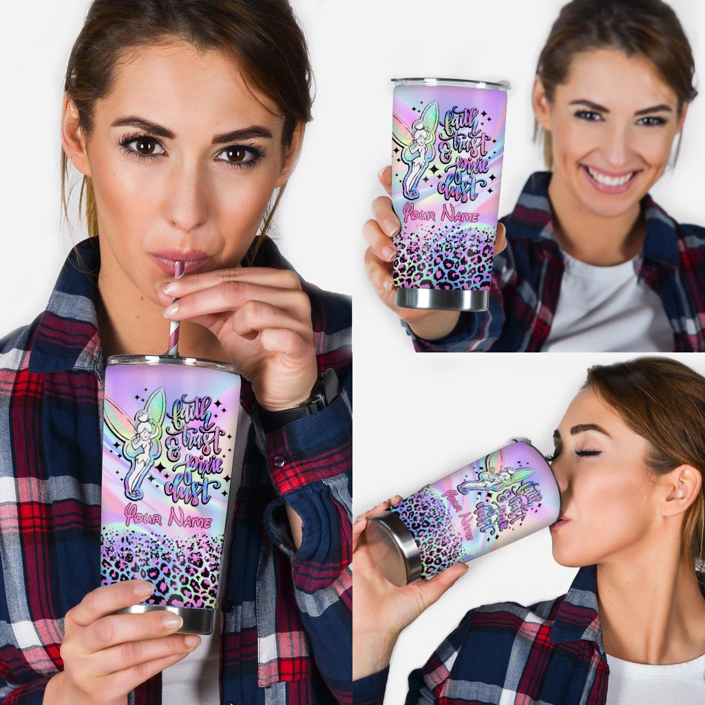 Personalized Fairy Tumbler with Your Name Magic Dust Gift