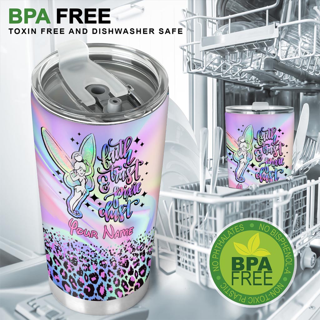 Personalized Fairy Tumbler with Your Name Magic Dust Gift