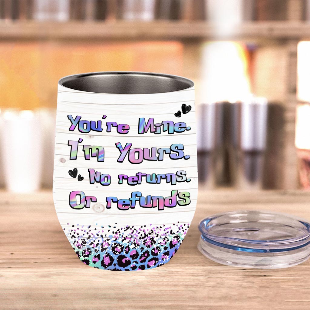 Personalized Ohana Wine Tumbler Custom Names Gift for Couples