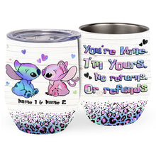 Load image into Gallery viewer, Personalized Ohana Wine Tumbler Custom Names Gift for Couples
