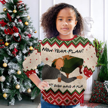 Load image into Gallery viewer, Personalized Christmas Sweater with Faux Wool Pattern Custom Name Gift
