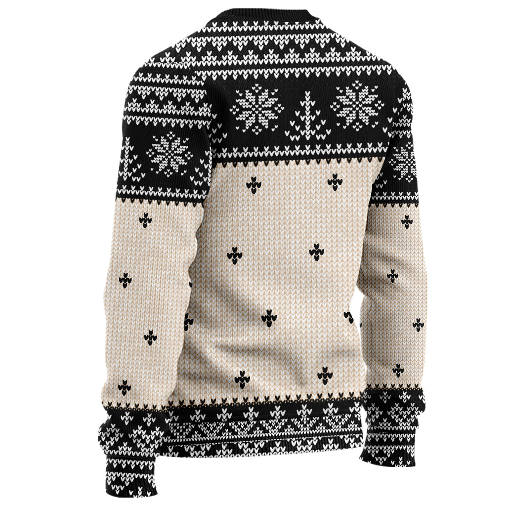 Personalized Christmas Sweater with Faux Wool Pattern for Unique Gifts