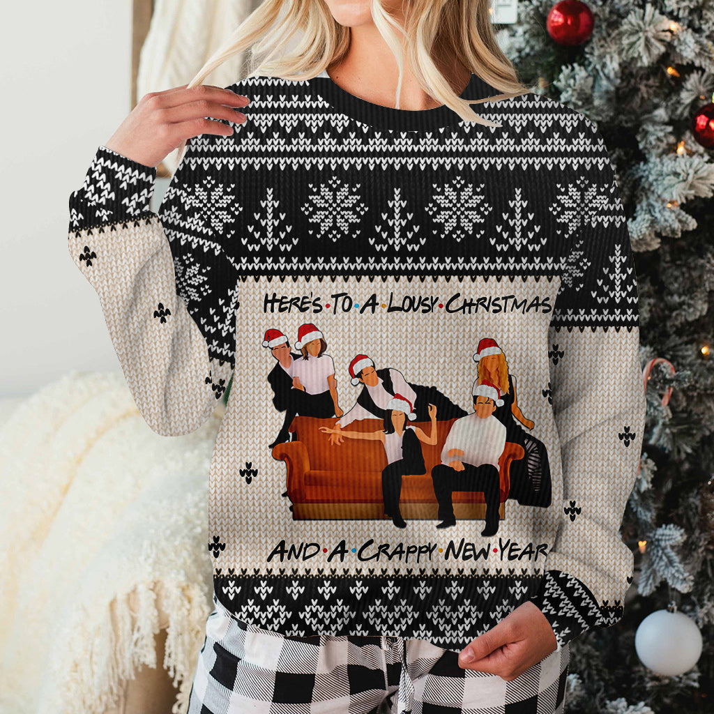 Personalized Christmas Sweater with Faux Wool Pattern for Unique Gifts