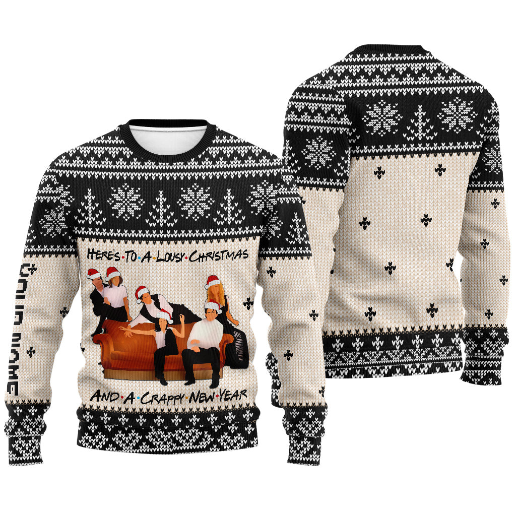 Personalized Christmas Sweater with Faux Wool Pattern for Unique Gifts