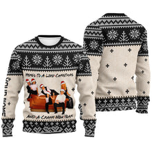 Load image into Gallery viewer, Personalized Christmas Sweater with Faux Wool Pattern for Unique Gifts
