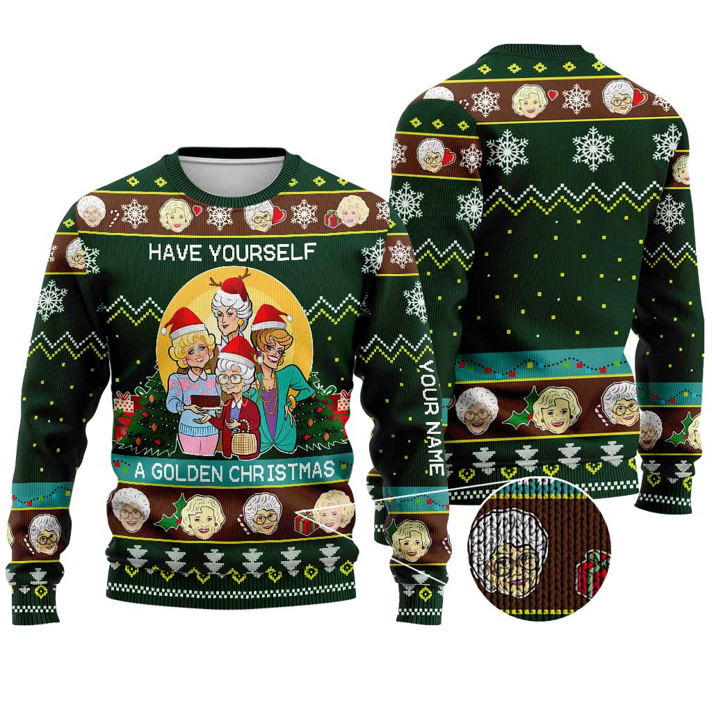Personalized Christmas Sweater Have Yourself A Golden Christmas Gift