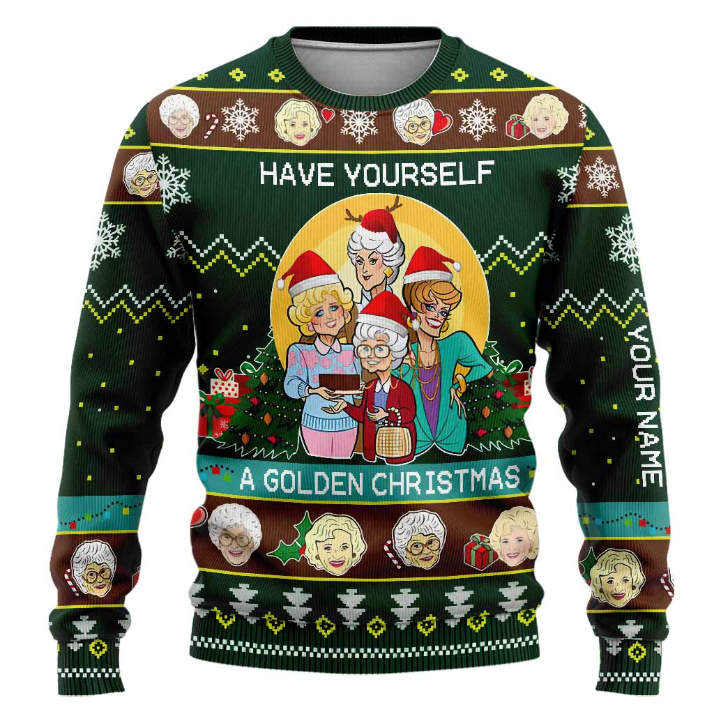 Personalized Christmas Sweater Have Yourself A Golden Christmas Gift