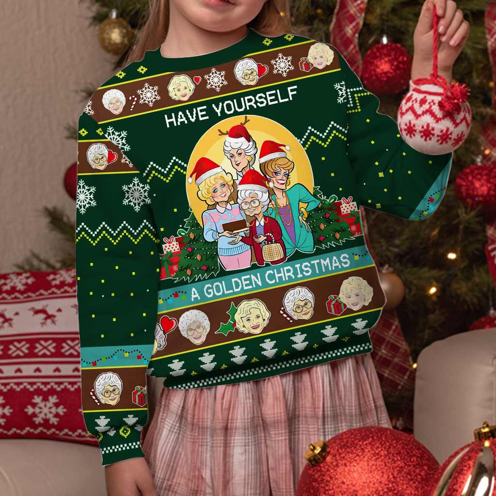 Personalized Christmas Sweater Have Yourself A Golden Christmas Gift