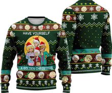 Load image into Gallery viewer, Personalized Christmas Sweater Have Yourself A Golden Christmas Gift
