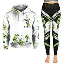 Load image into Gallery viewer, Personalized Grinch Hoodie and Leggings Set for Christmas Gift
