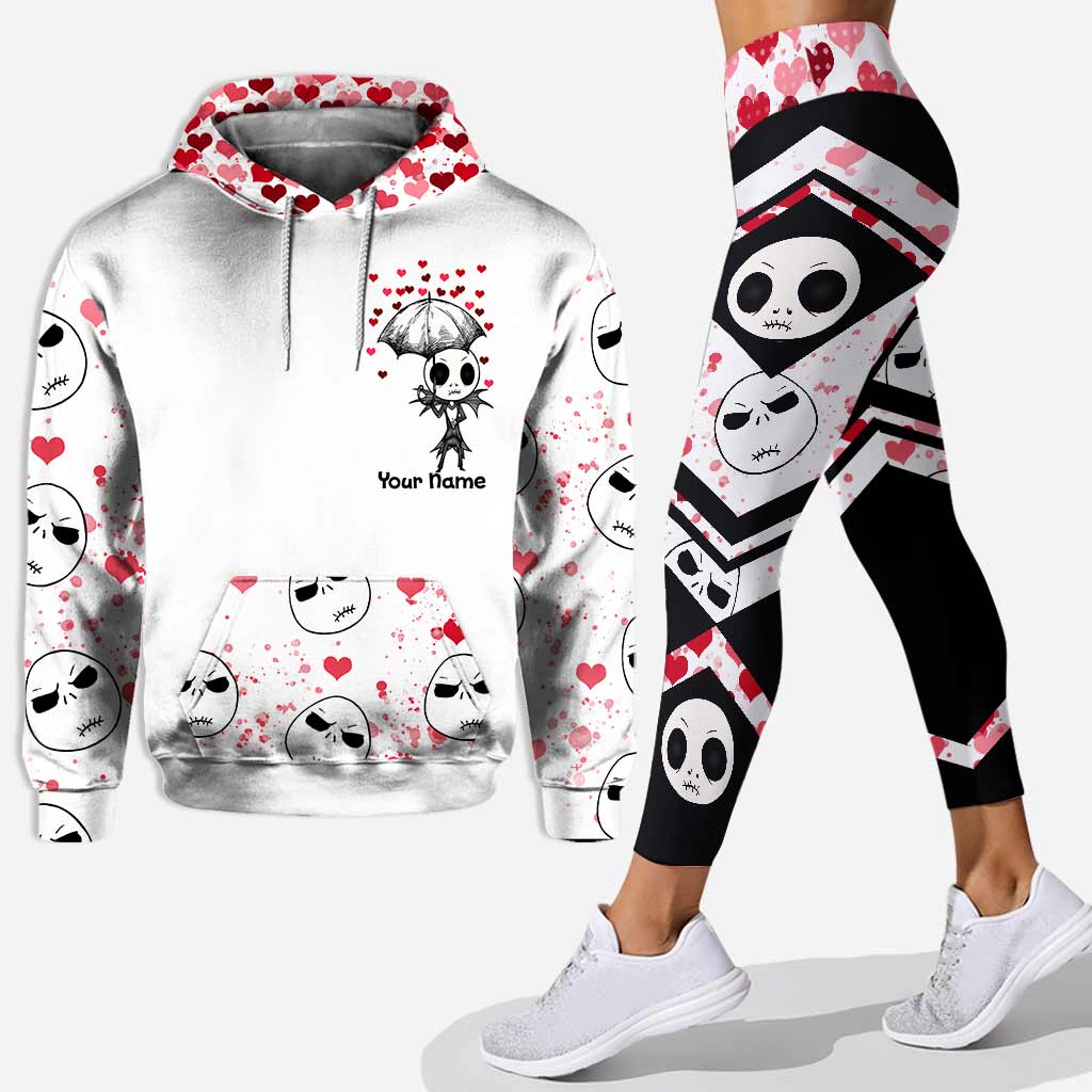 Personalized Hug Me Hoodie & Leggings Set for Halloween Love