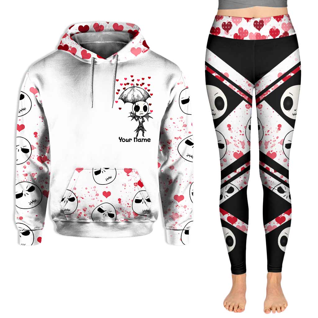 Personalized Hug Me Hoodie & Leggings Set for Halloween Love