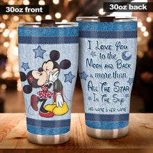 Load image into Gallery viewer, Personalized Couple Tumbler I Love You to the Moon Gift
